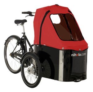 nihola_Family_cargo_bike_-_red_hood